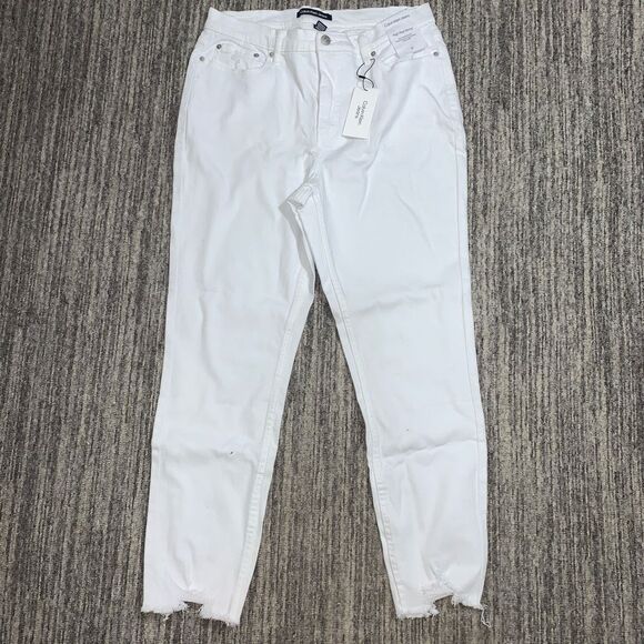 Calvin Klein Denim - Calvin Klein Womens 31 High‎ Rise Skinny Jeans White Raw Asymmetrical Hem NWT